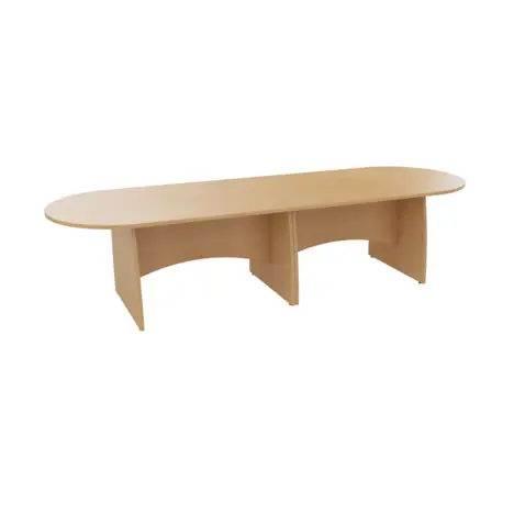 D End Shaped Conference Tables - 3000mm - Beech